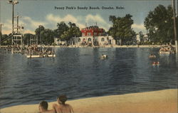 Peony Park's Sandy Beach Omaha, NE Postcard Postcard
