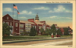 Deering High School Postcard