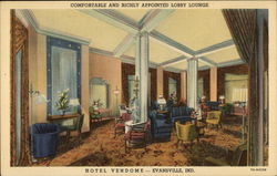 Hotel Vendome Evansville, IN Postcard Postcard