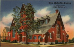 Drew Methodist Church, Orange Square Port Jervis, NY Postcard Postcard