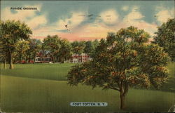 Parade Grounds, Fort Totten Bayside, NY Postcard Postcard