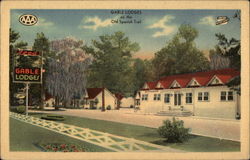 Gable Lodges on the Old Spanish Trail Lake Charles, LA Postcard Postcard