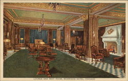 Lounge and Rest Room, Morrison Hotel Postcard