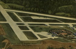 Aerial view of Kanawha Airport Postcard