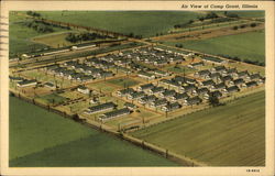 Air view of Camp Grant Illinois Postcard Postcard