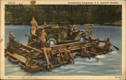 Transporting Equipment, U. S. Armored Division Postcard