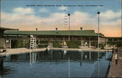 Enlisted Men's Swimming Pool, McClellan Field Postcard