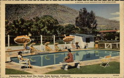 Swimming Pool, Hotel The Oasis Palm Springs, CA Postcard Postcard