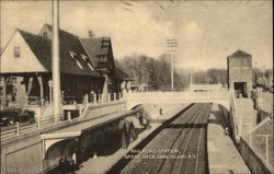 Railroad Station Great Neck, NY Postcard Postcard