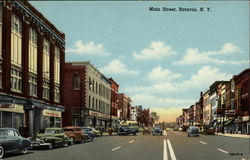 Main Street Batavia, NY Postcard Postcard