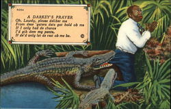 A Darkey's prayer Black Americana Postcard Postcard