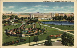 Rose garden in the Fenway Boston, MA Postcard Postcard