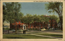 St. Luke's Hospital and Fargo Clinic Postcard