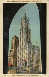 Woolworth Building and City Hall Postcard