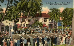 Shuffleboard Courts in Flagler Park West Palm Beach, FL Postcard Postcard