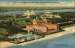 Hotel Area, Breakers Hotel in Foreground Postcard