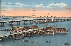 Municipal Dock, Bridge of Lions and the Atlantic Ocean Postcard