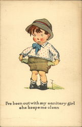 Boy with empty pockets Boys Postcard Postcard