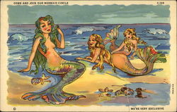 Come and Join our Mermaid Circle We're Very Exclusive Postcard