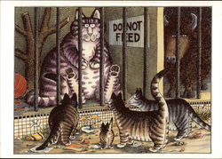Large Cat (Qat) in a zoo B. Kliban Cartoons