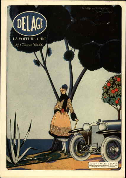 Delage - La Voiture Chic Raimon Advertising Reproductions