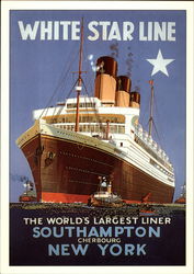 White Star Line: The World's Largest Liner Advertising Reproductions