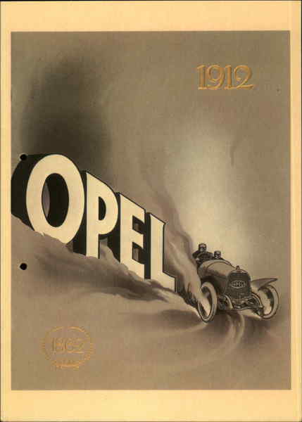 Opel 1912 Advertising Poster Adam Opel AG Advertising Reproductions