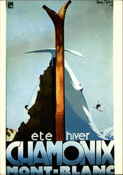 ete hiver Chamonix Mont-Blanc Advertising Reproductions