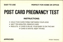 Post Card Pregnancy Test Postcard