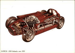 Lancia D50 formula uno 1955 Cars Postcard Postcard