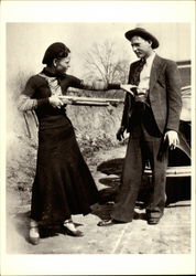 Bonnie Parker and Clyde Barrow, 1932 Postcard