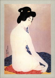 Woman After the Bath, 1920 Postcard