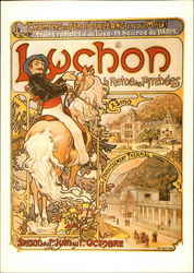 Alphonse Mucha, Lucho, La Reine des Pyrences (Luchon Queen of the Pyrenees), c. 1896 Postcard