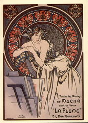 Toutes les Oeuvres de Mucha, 1898 Advertising Reproductions Alphonse Mucha Postcard Postcard