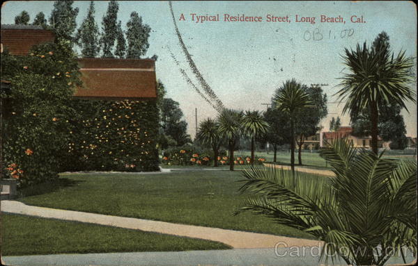 A typical residence street Long Beach California