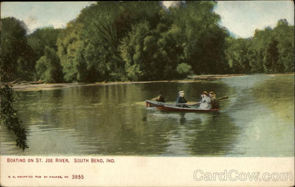 Boating on St. Joe River South Bend Indiana