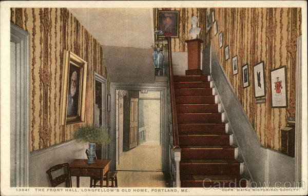 The Front Hall, Longfellow's Old Home Portland Maine