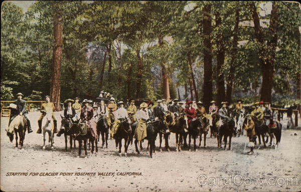 Starting For Glacier Point Yosemite Valley California