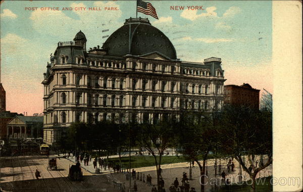 Post Office and City Hall Park New York
