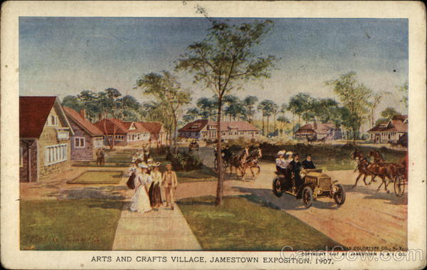 Arts and Crafts village, Jamestown Exposition, 1907 Virginia