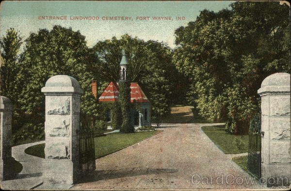 Entrance Lindwood Cemetery Fort Wayne Indiana