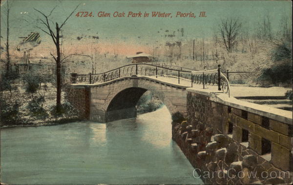 Glen Oak Park in Winter Peoria Illinois