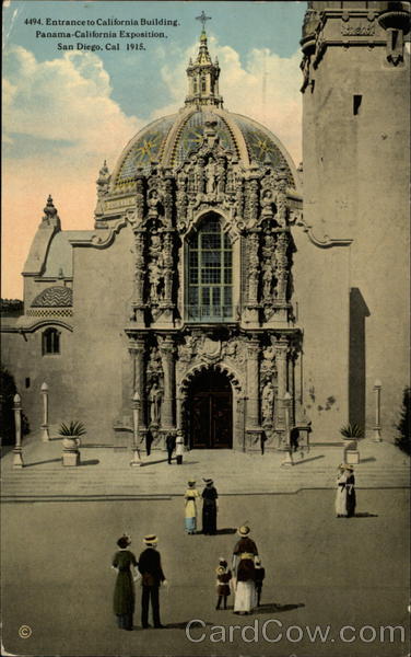 Entrance to California Building. Panama-California Exposition San Diego