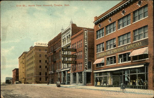 10th Street, North From Howard Omaha Nebraska