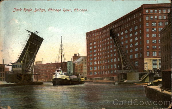 Jack Knife Bridge, Chicago River Illinois