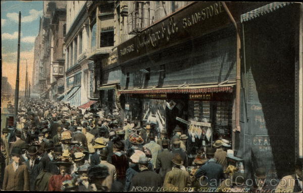 Noon Hour on State Street Chicago Illinois