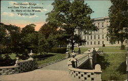 Providence Bridge and East View of Academy Postcard