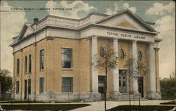 Tipton Public Library Indiana Postcard Postcard