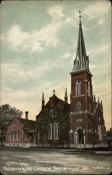 View of Presbyterian Church Shelbyville, IN Postcard Postcard