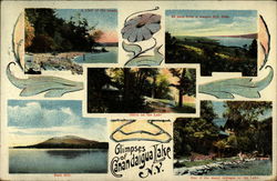 Glimpses of Canandaigua Lake New York Postcard Postcard